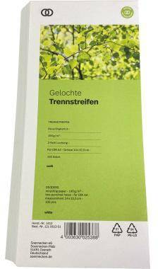 Soennecken Trennstreifen oeco 1412 10,5x24cm weiß 100St.