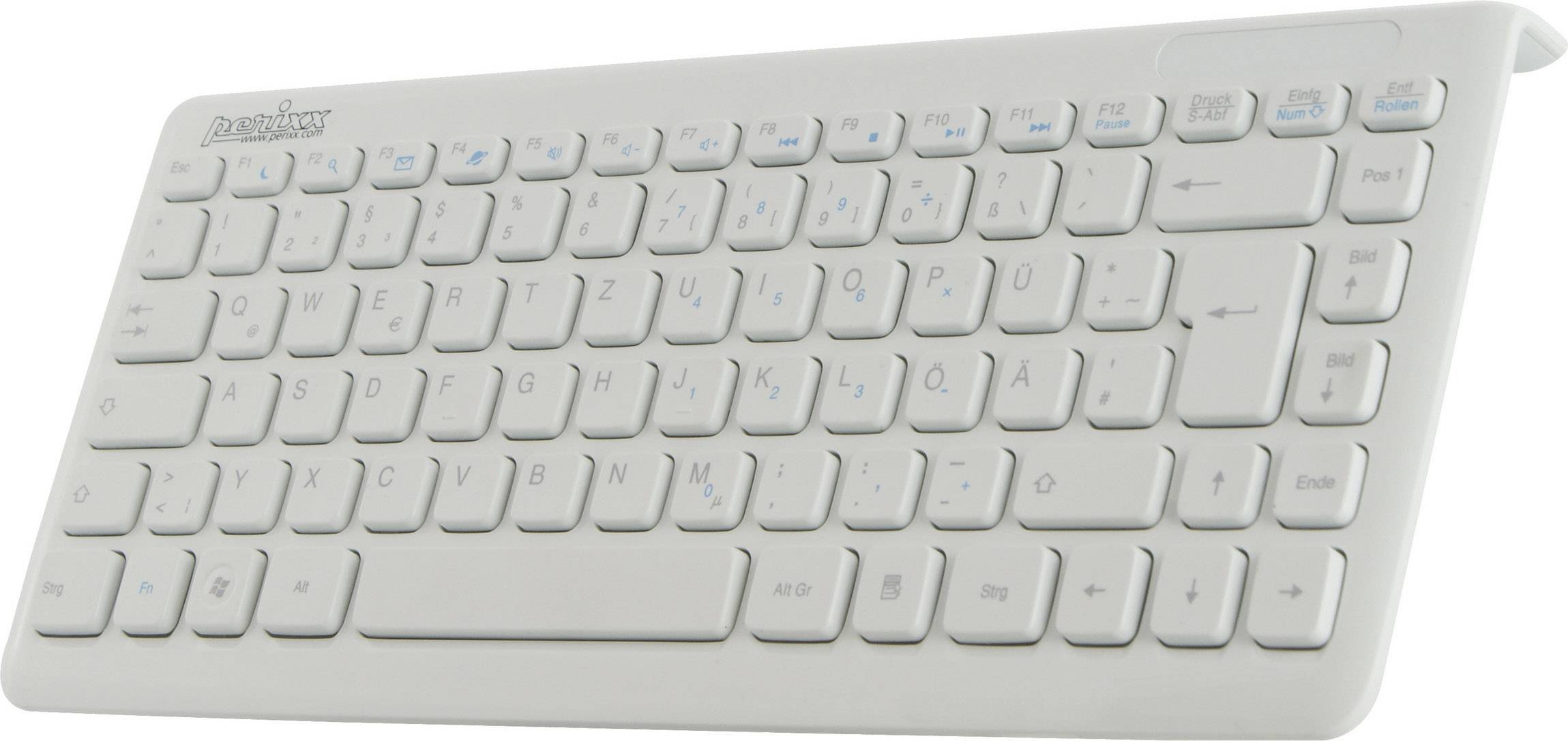 Perixx Periboard 407 USB Tastatur Deutsch, QWERTZ, Windows® Weiß