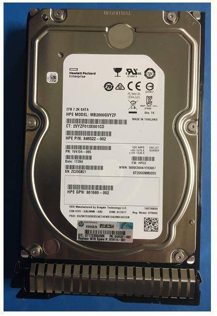 HPE SPS-DRV HDD 2TB 6G 7.2K LFF SATA SC Spcl - Festplatte - Serial ATA