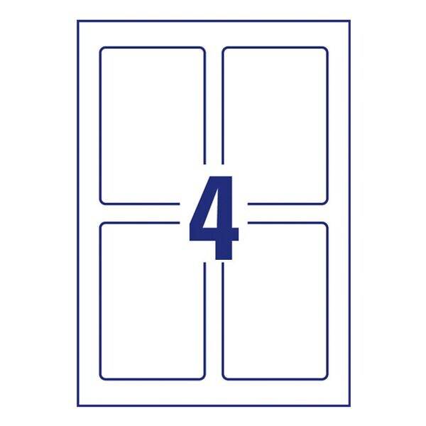 Avery-Zweckform 8001-5 Träger-Etiketten 120 x 80 mm Polypropylen Weiß, Hellgrau 20 St. Permanent haftend