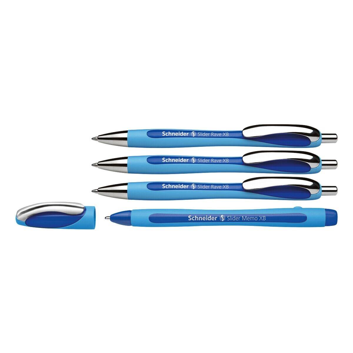 Kugelschreiber Slider Rave 132574 blau 3+1Memo