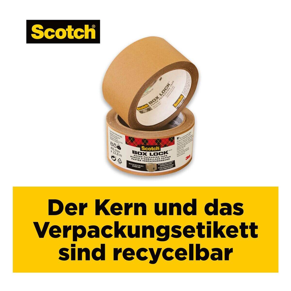 Scotch Papierklebeband »Box Lock« 48 mm x 22,8 m braun
