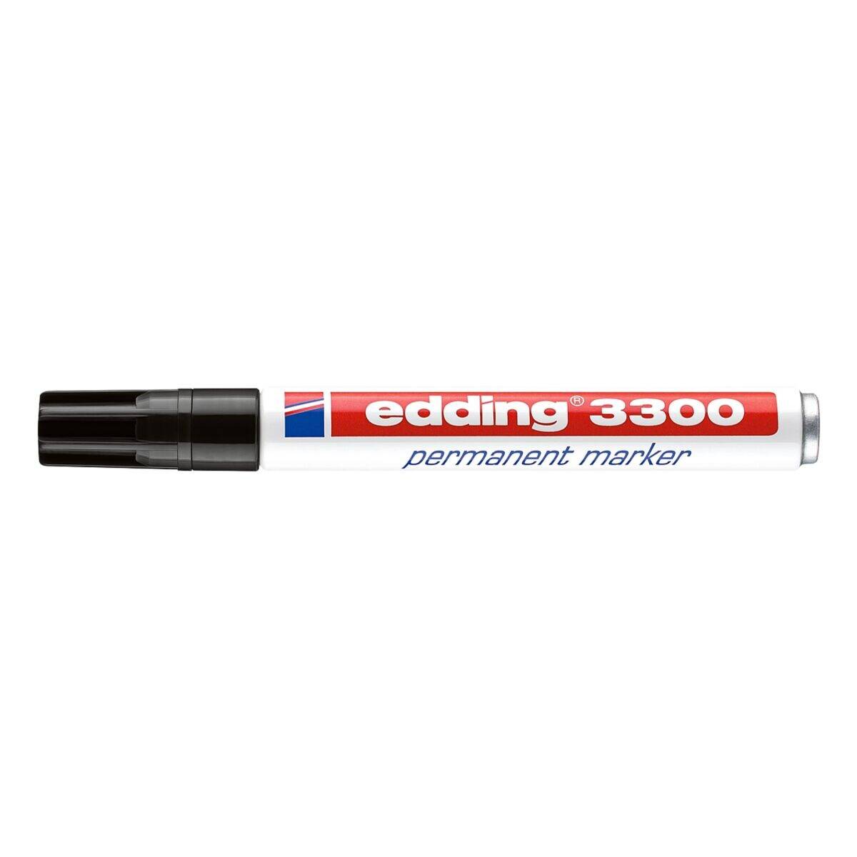 Edding 3300 4-3300001 Permanentmarker Schwarz wasserfest: Ja