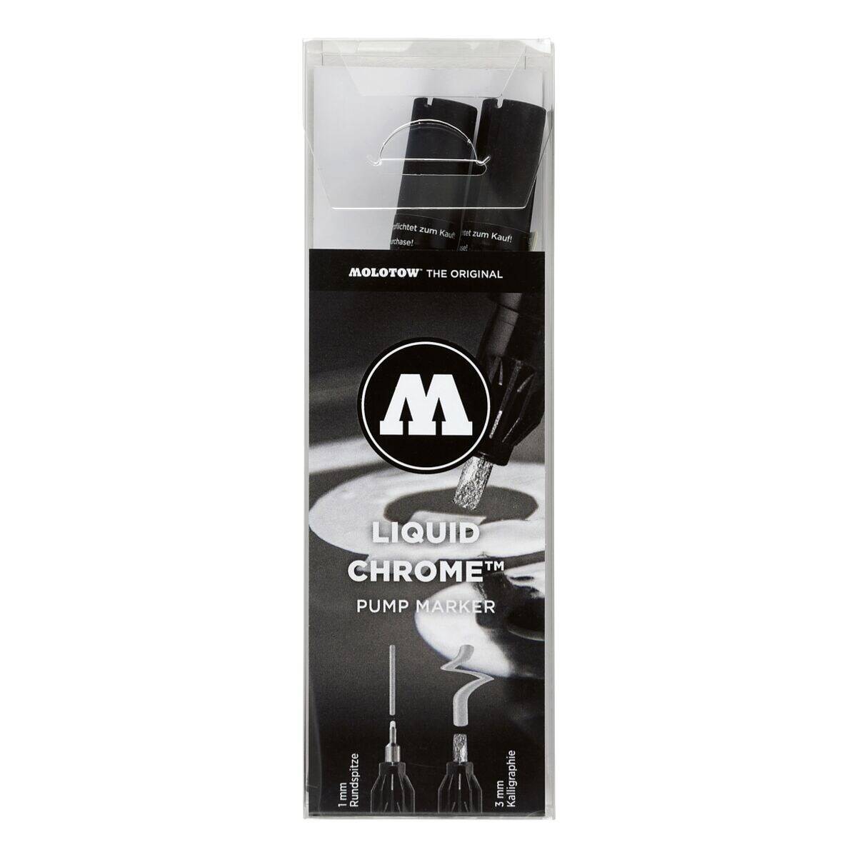 Molotow MO703115, Chrom, Schwarz, 1 mm, 3 mm, Universal, 2 Stück(e)