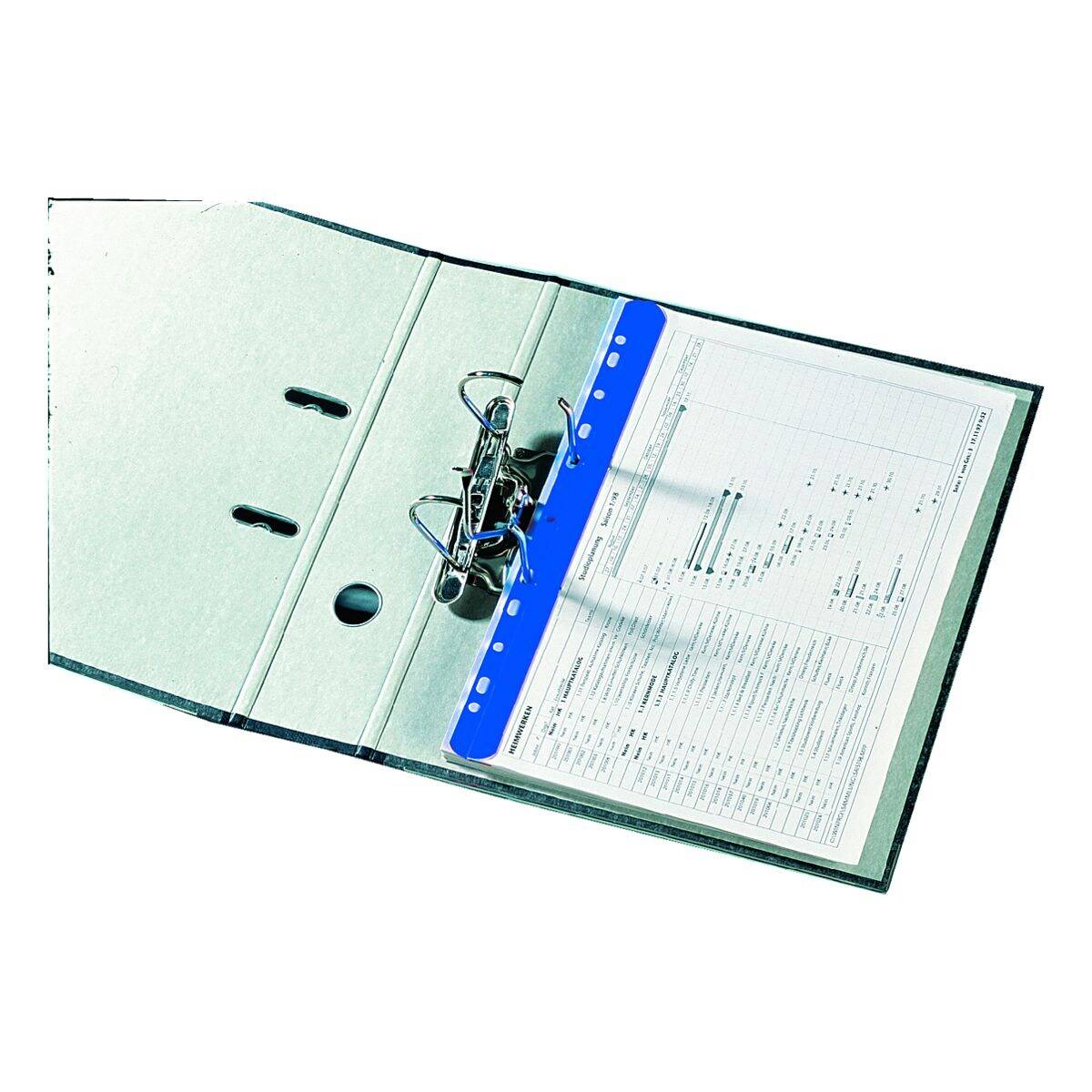 Expro Klemmschienen mit Abheftleiste DIN A4 0.3 cm blau 2204-25/04