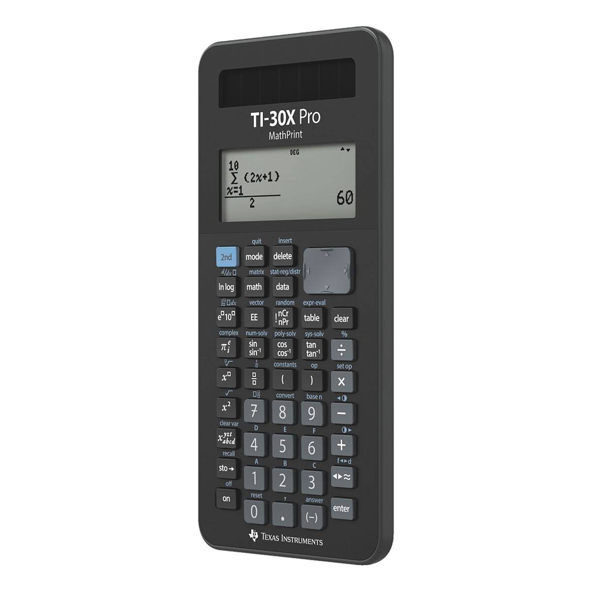 Texas Instruments TI 30X Pro MathPrint Schulrechner mit MathPrint-Anzeige, Solar- und Batteriebetrieb