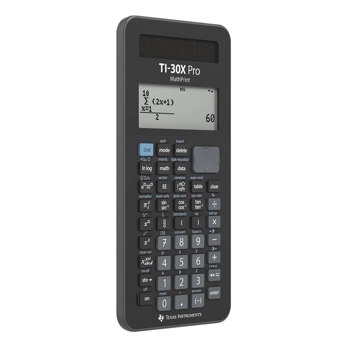 Texas Instruments TI 30X Pro MathPrint Schulrechner mit MathPrint-Anzeige, Solar- und Batteriebetrieb