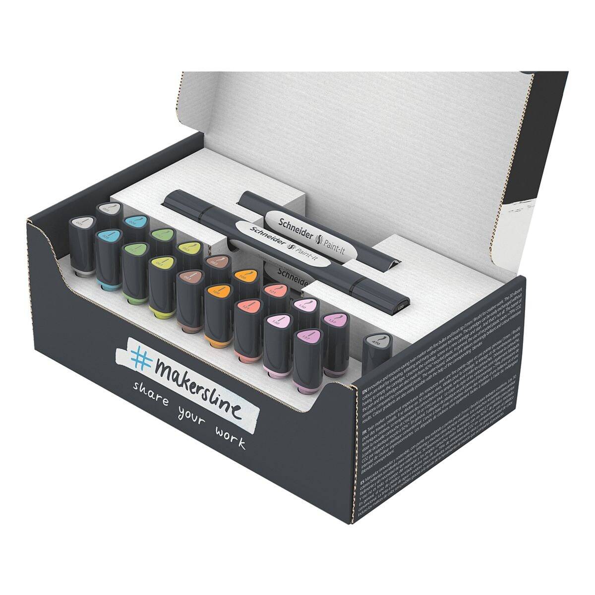 Schneider Schreibgeräte Paint-It, Mehrfarbig, Mehrfarbig, Kunststoff, Rund, Tinte auf Wasserbasis, Box