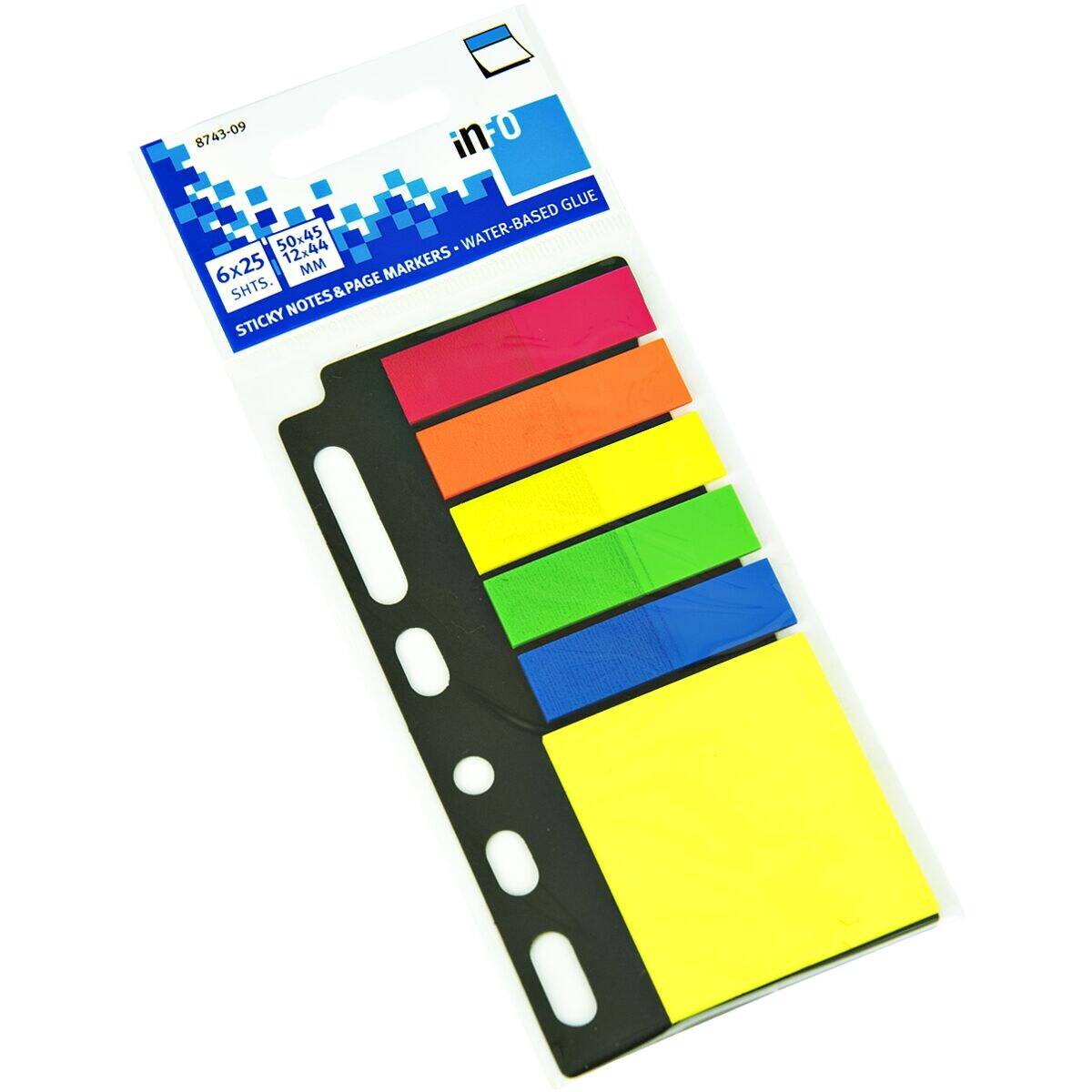 info Folderset: Pagemarker (4,4 x 1,2 cm) und Haftnotizen (5 x 4 cm)