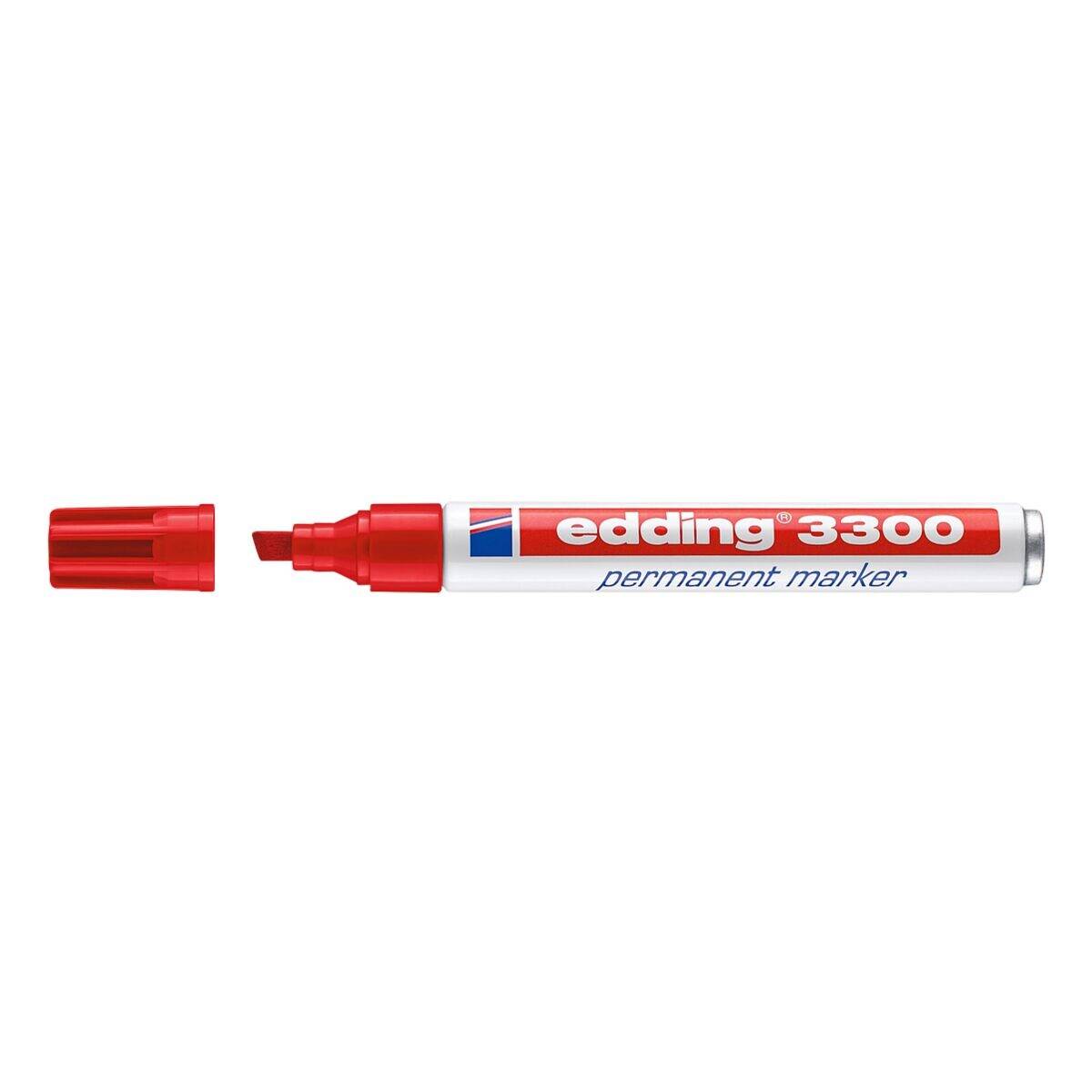 EDDING -Filz -Tip Edding 3300 schräg 1-5mm rot | Außenschachtel ein 10 Stück