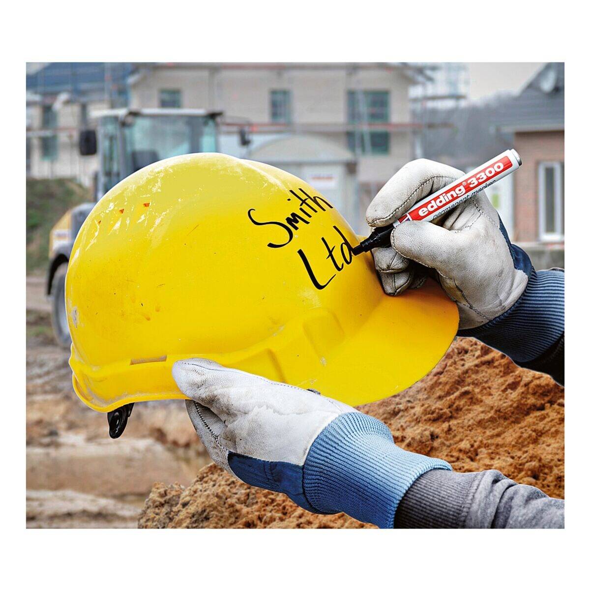 EDDING -Filz -Tip Edding 3300 schräg 1-5mm rot | Außenschachtel ein 10 Stück