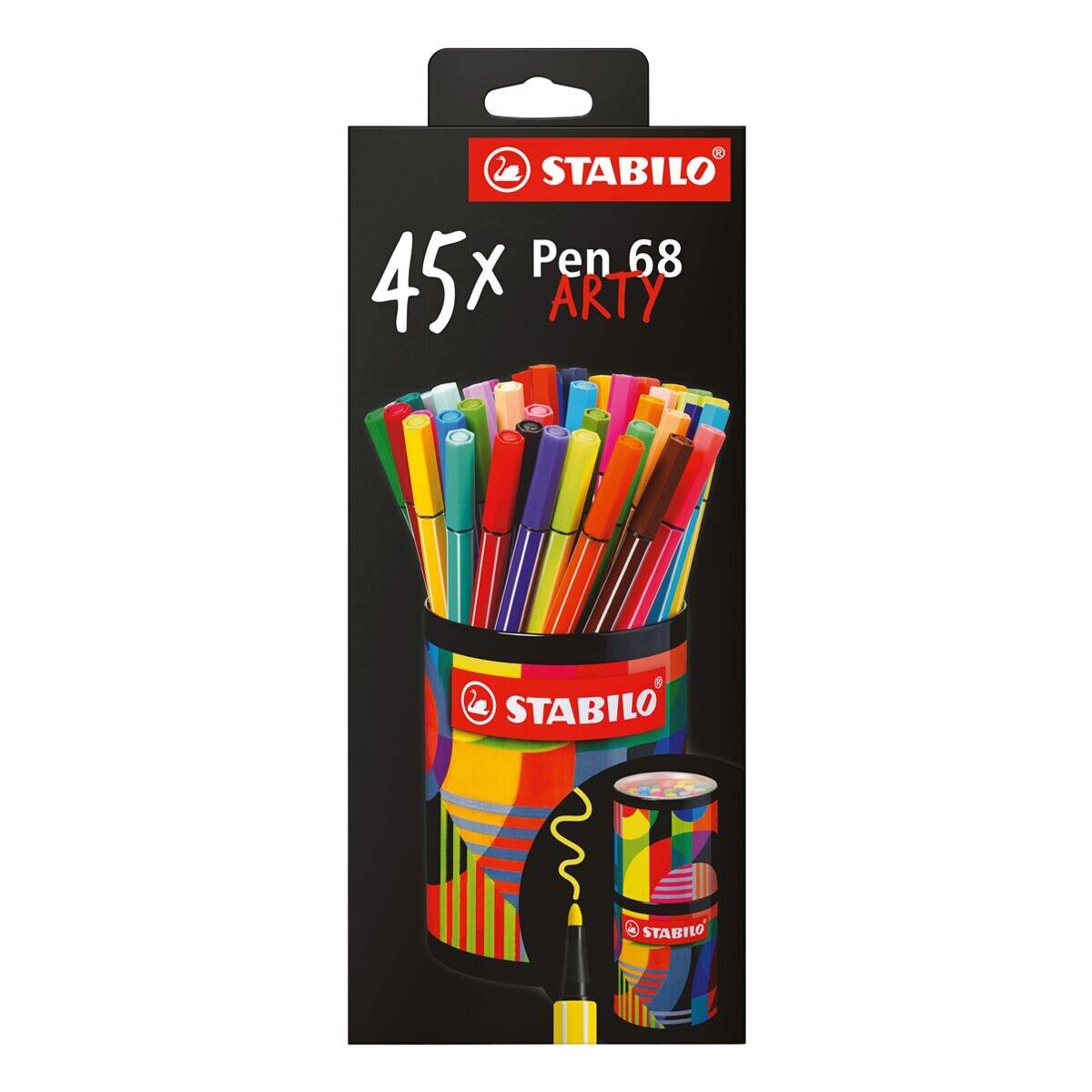 STABILO Fasermaler Pen 68, 45er Metalldose ARTY