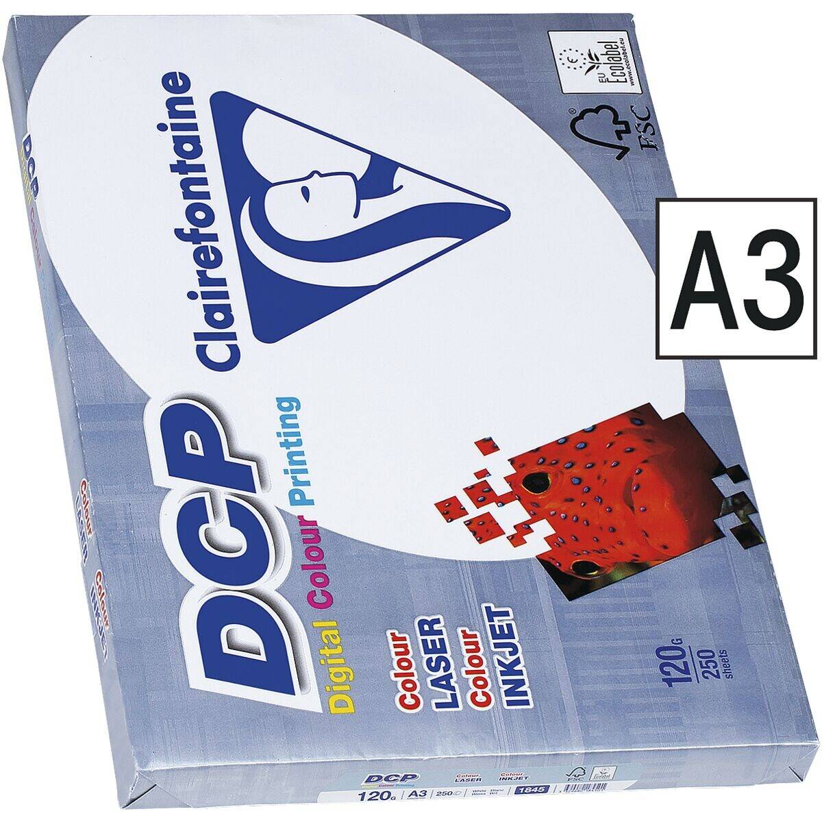 Clairefontaine Farblaserpapier DCP 1845C DIN A3 120g ws 250 Bl./Pack.