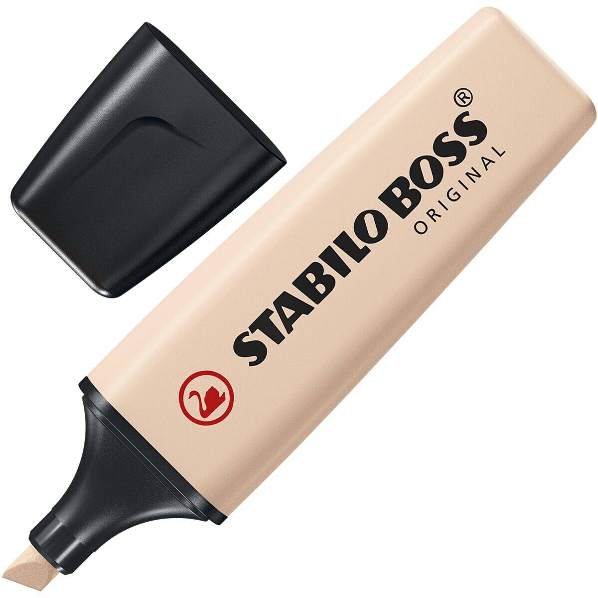 STABILO BOSS ORIGINAL NatureColors, 10 Stück(e), Beige, 18 Jahr(e), Meißel, Beige, Schwarz, Kunststoff