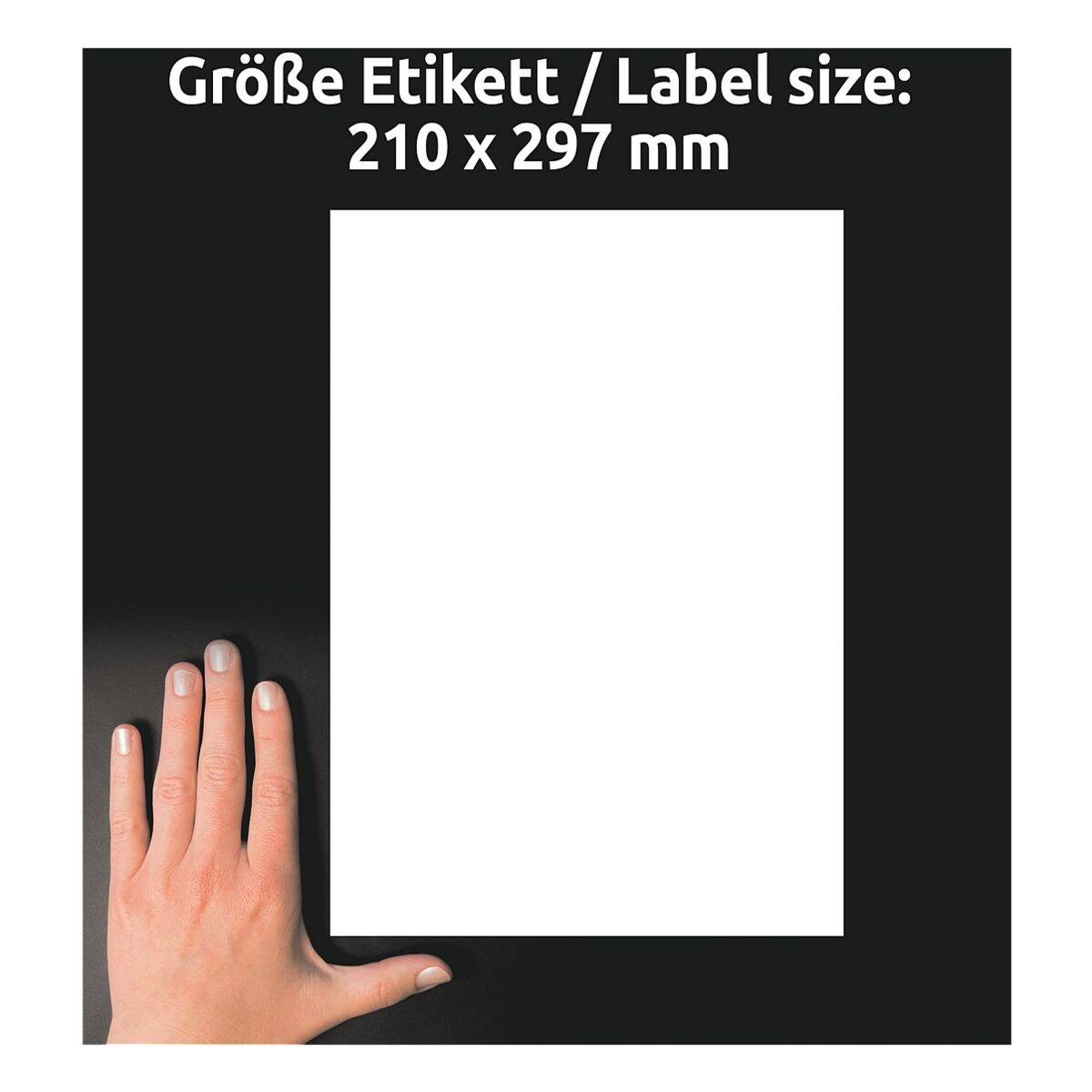 Avery-Zweckform J4775-10 Folien-Etiketten 210 x 297mm Polyester-Folie Weiß 10 St. Permanent haftend Tintenstrahldrucker