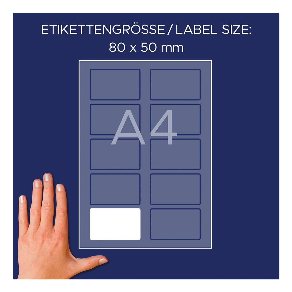 ETIKETTEN Namen 80x50mm ws