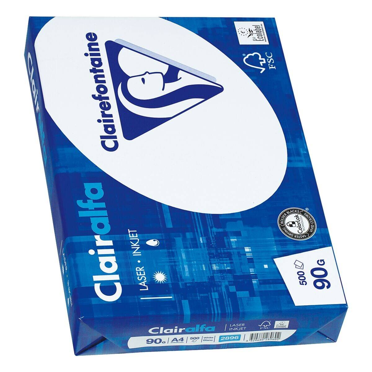 Kopierpapier Clairalfa A4 90g/qm weiß VE=500 Blatt