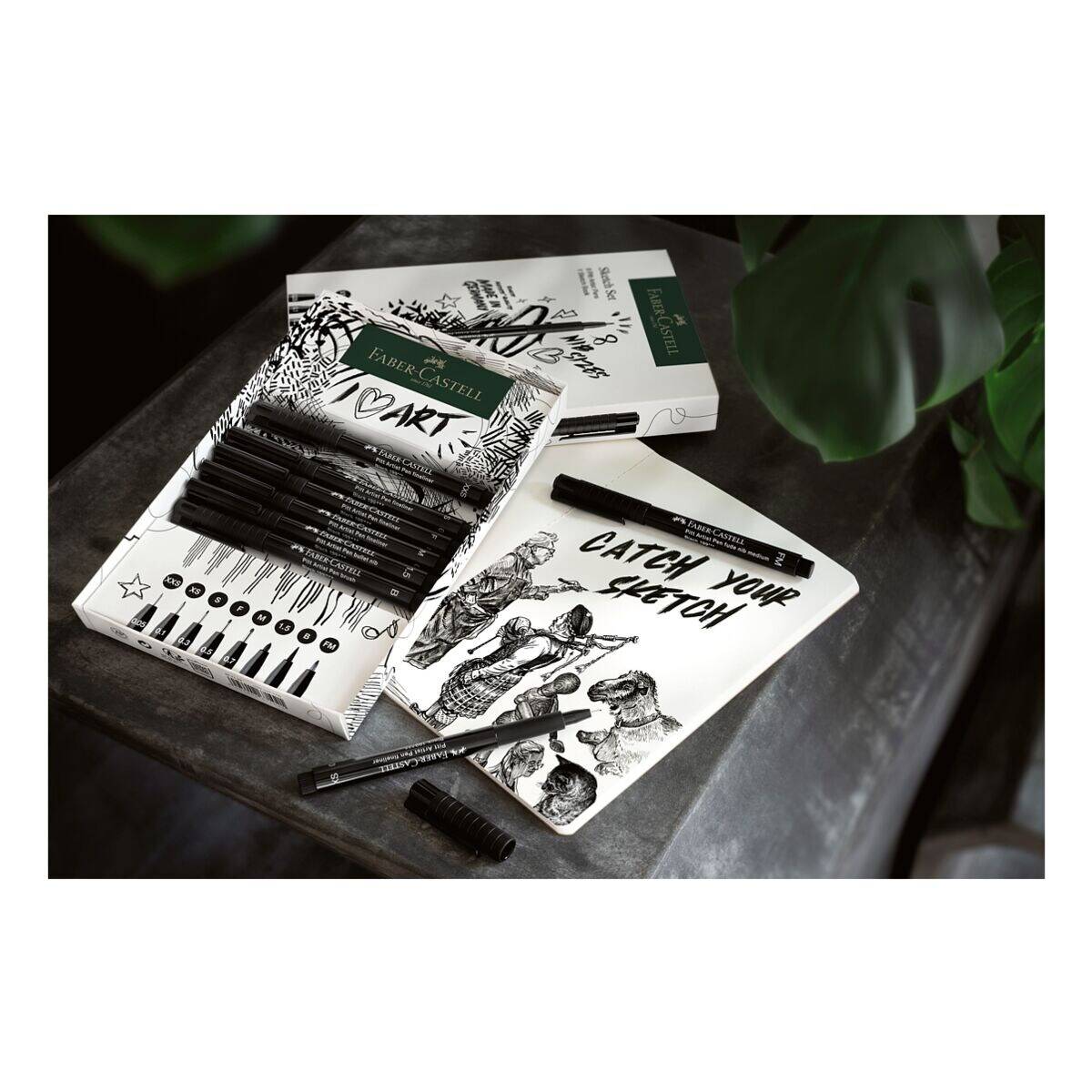 FABER-CASTELL 267102, Schwarz, Multi, Rund, 8 Stück(e)