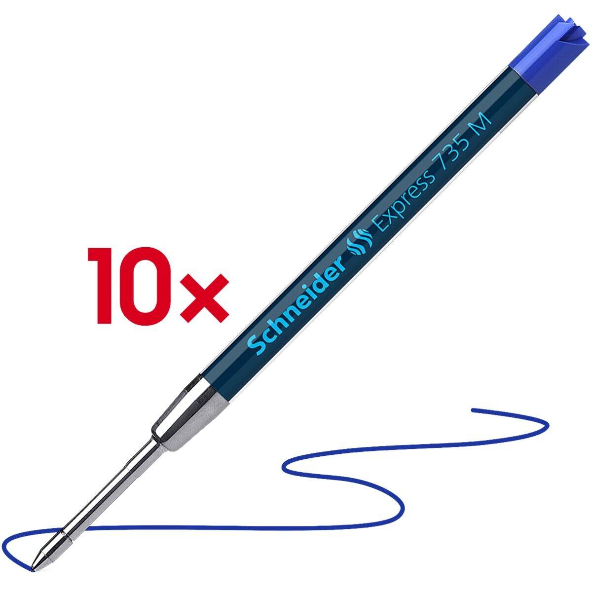 Schneider - Ballpinfüllung 735 Express m blau | 10 Stück