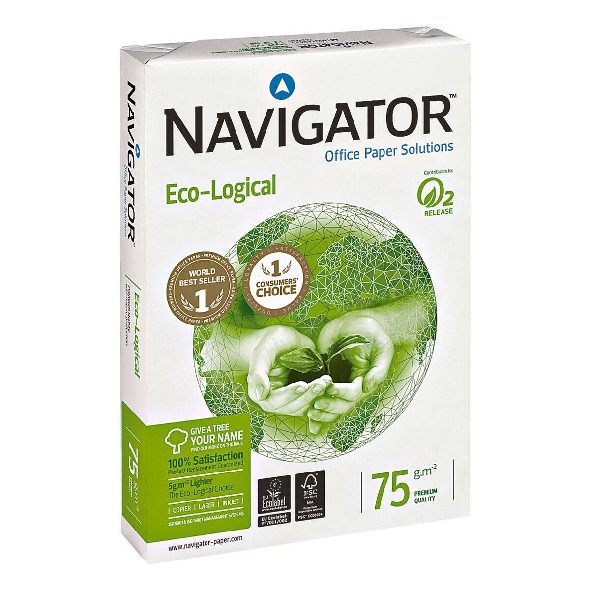 Kopierpapier Eco-Logical A4 75g/qm hochweiß VE=500 Blatt