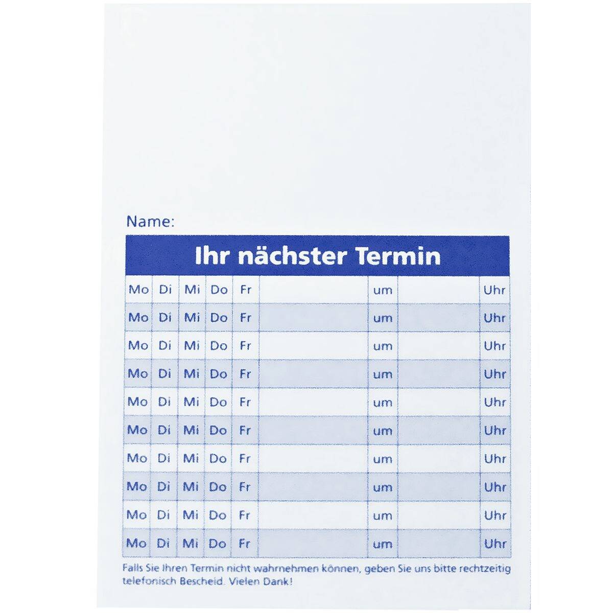 Terminzettel 8655651 A7 50 Blatt 10 Stück