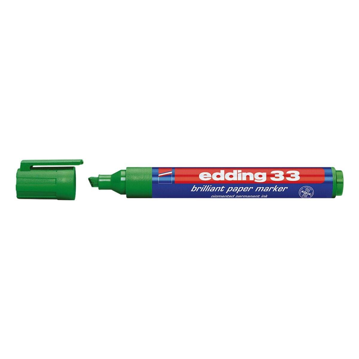 Pigmentmarker edding 33 brilliant paper marker nachfüllbar 1-5mm grün