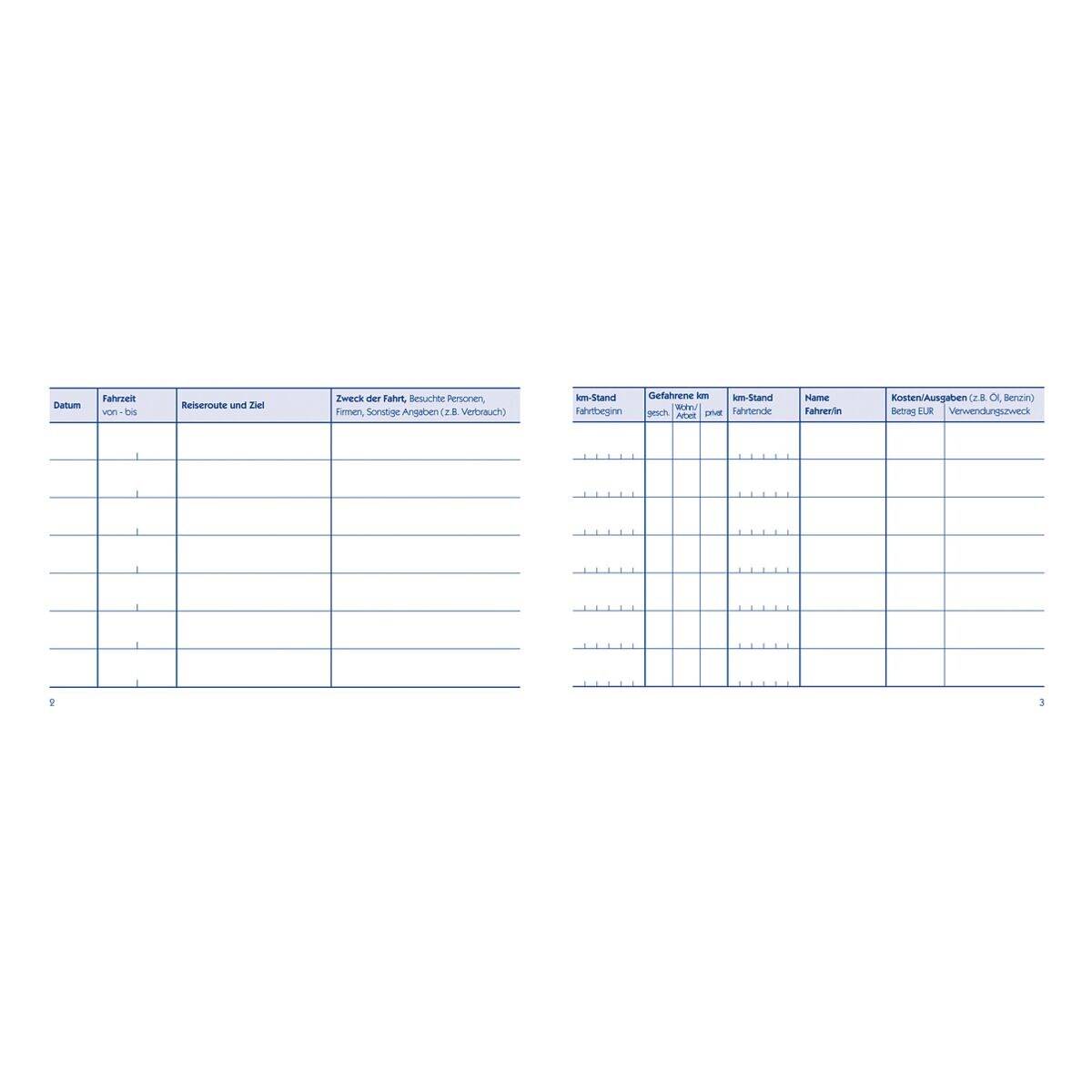 Avery Zweckform Fahrtenbuch 222 - A6 40Blatt 5erP
