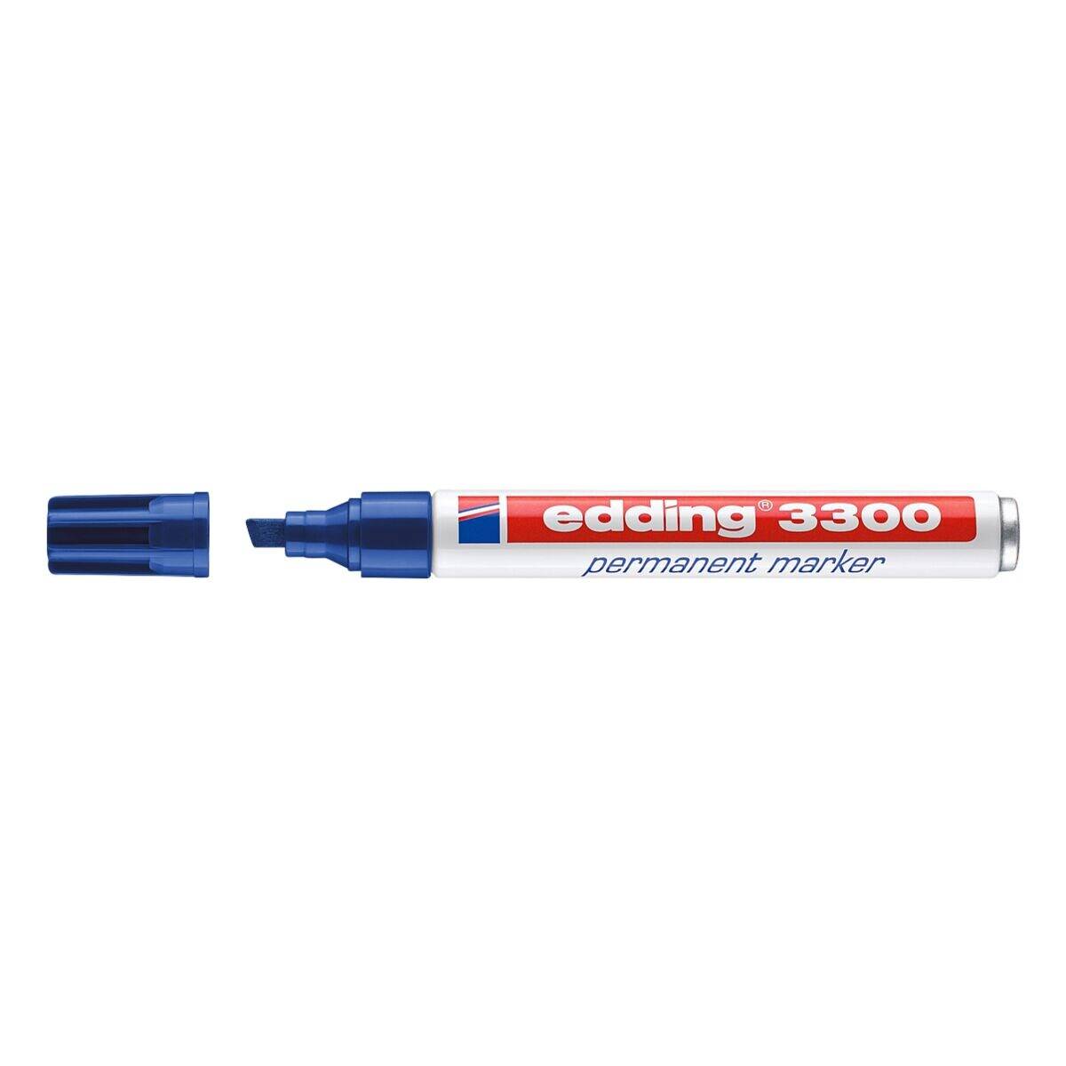Edding edding 3300 4-3300003 Permanentmarker Blau wasserfest: Ja