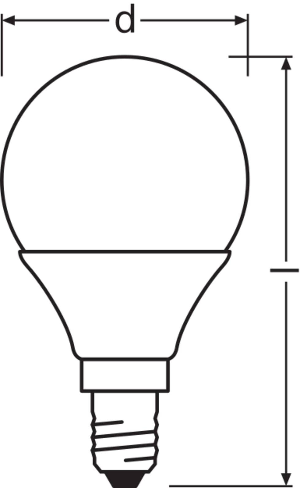OSRAM HOMELIGHTING 4058075430990 LED EEK G (A - G) E14 Birnenform 3.3W = 25W Warmweiß (Ø x L) 45mm x 79mm 1St.