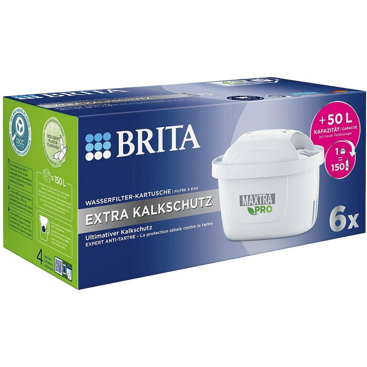 Brita Wasserfilter Kartuschen MAXTRA PRO Extra Kalkschutz - 6er Pack