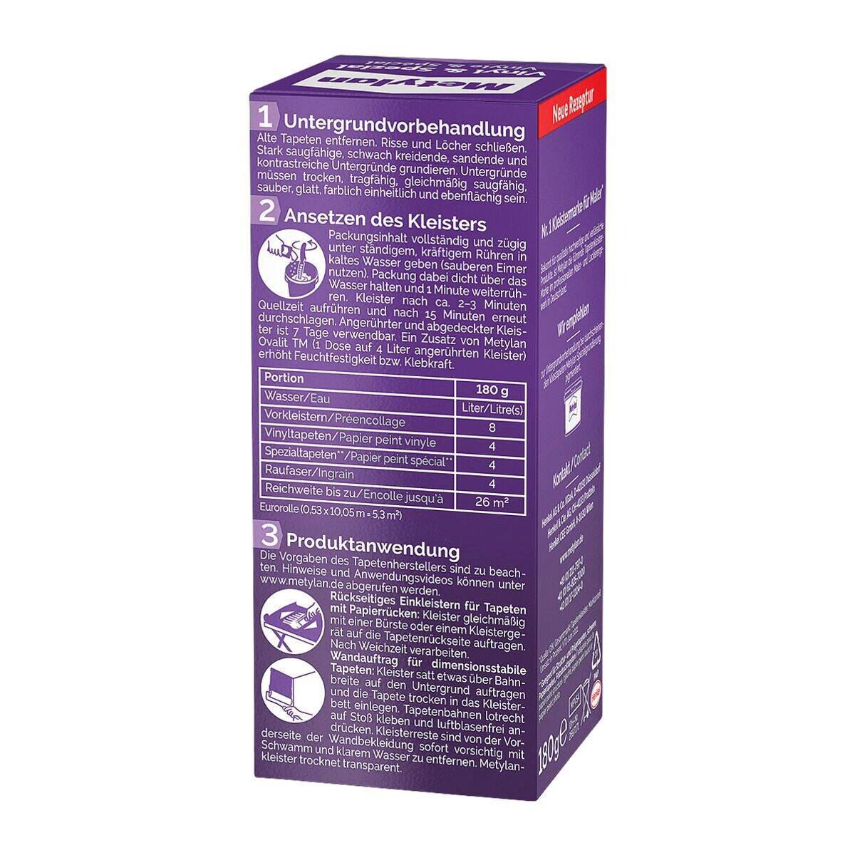 Tapetenklebstoff Metylan Vinyl & Spez. 180g