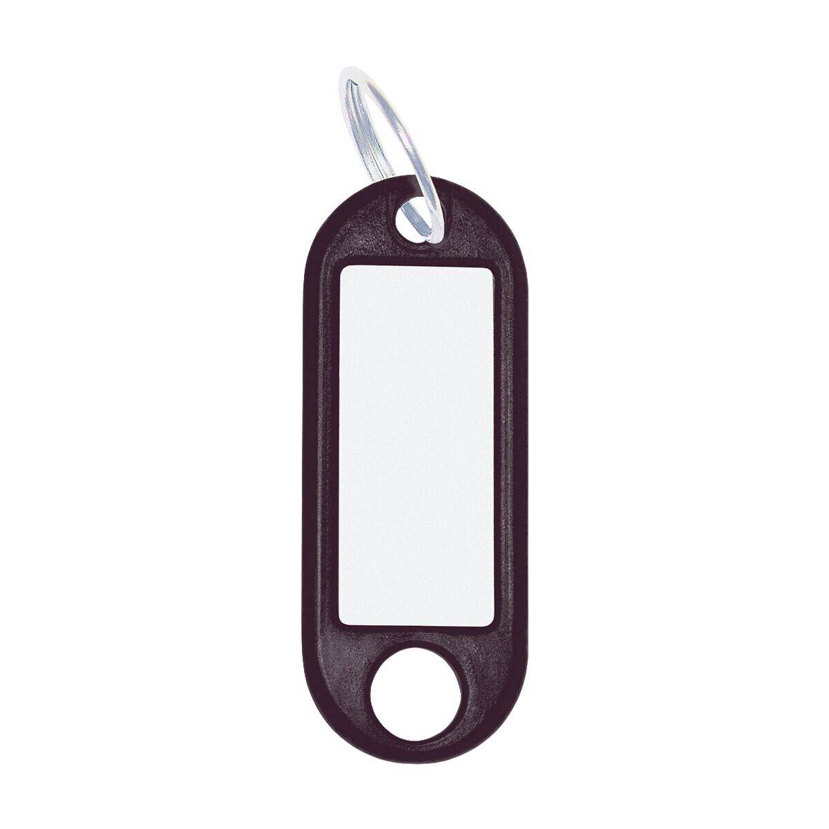 WEDO Schlüsselclip - 52 x 21 x 3 mm - KunststoffSchwarz - Packung mit 10