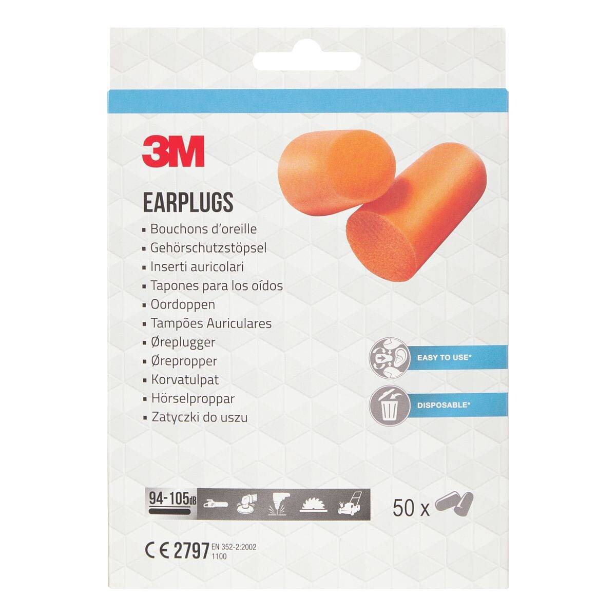 1100 Ohrstöpsel 35 dB Schaumstoff 50 Paar
