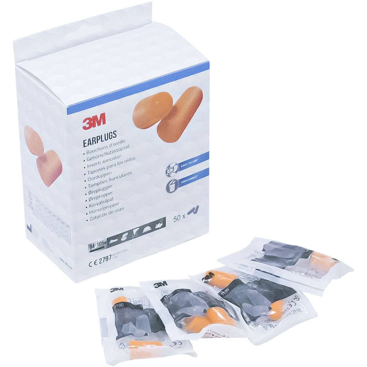 1100 Ohrstöpsel 35 dB Schaumstoff 50 Paar