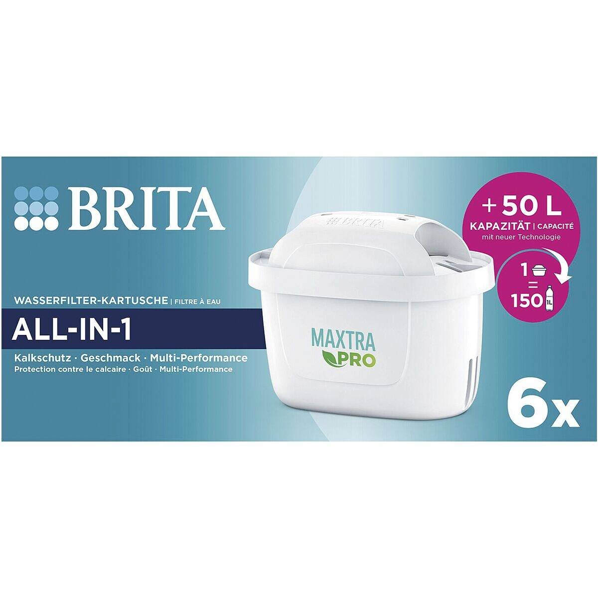 BRITA Wasserfilter-Kartusche MAXTRA PRO All-in-1 - 6er Pack (Halbjahresvorrat) - NEU -
