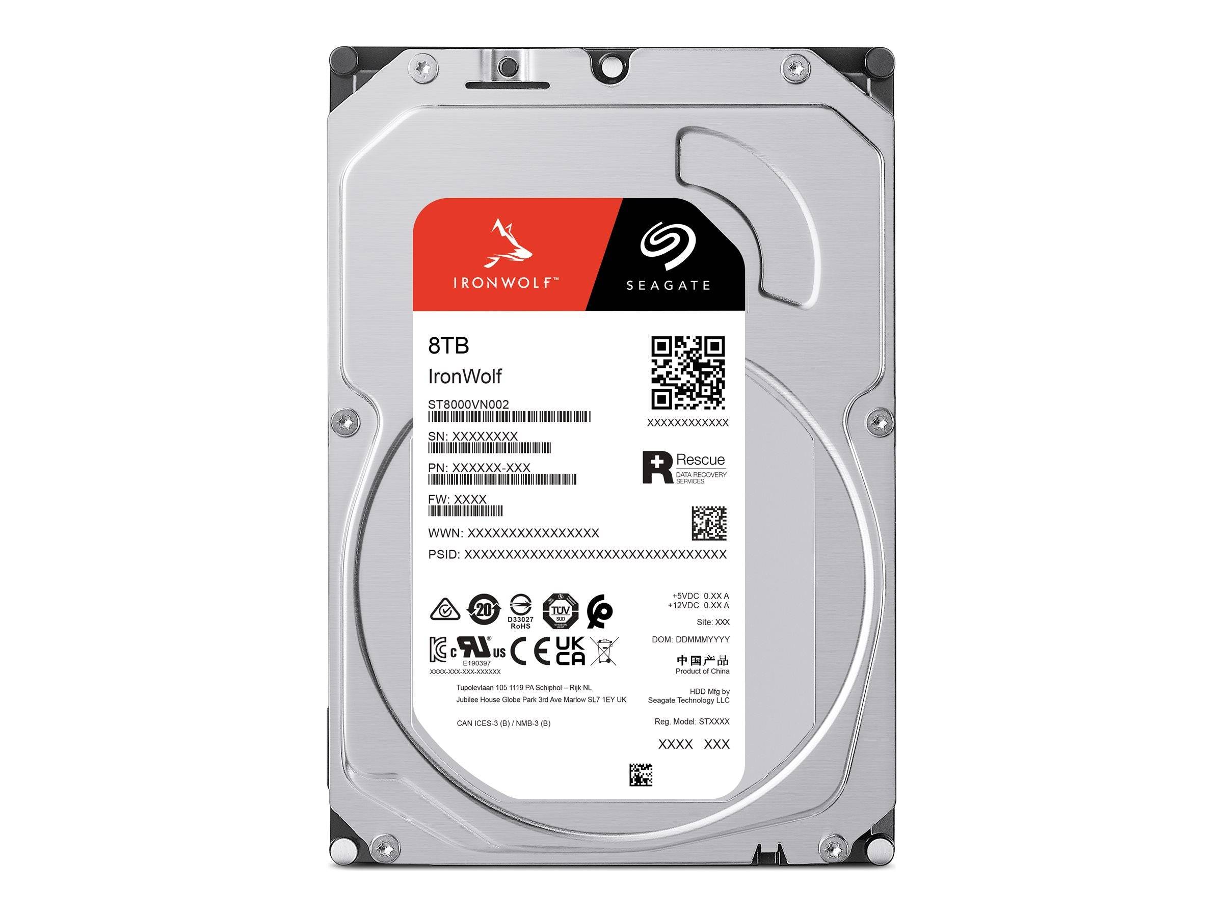 Seagate IronWolf™ 8 TB Interne Festplatte 8.9 cm (3.5 Zoll) SATA III ST8000VN002 Bulk