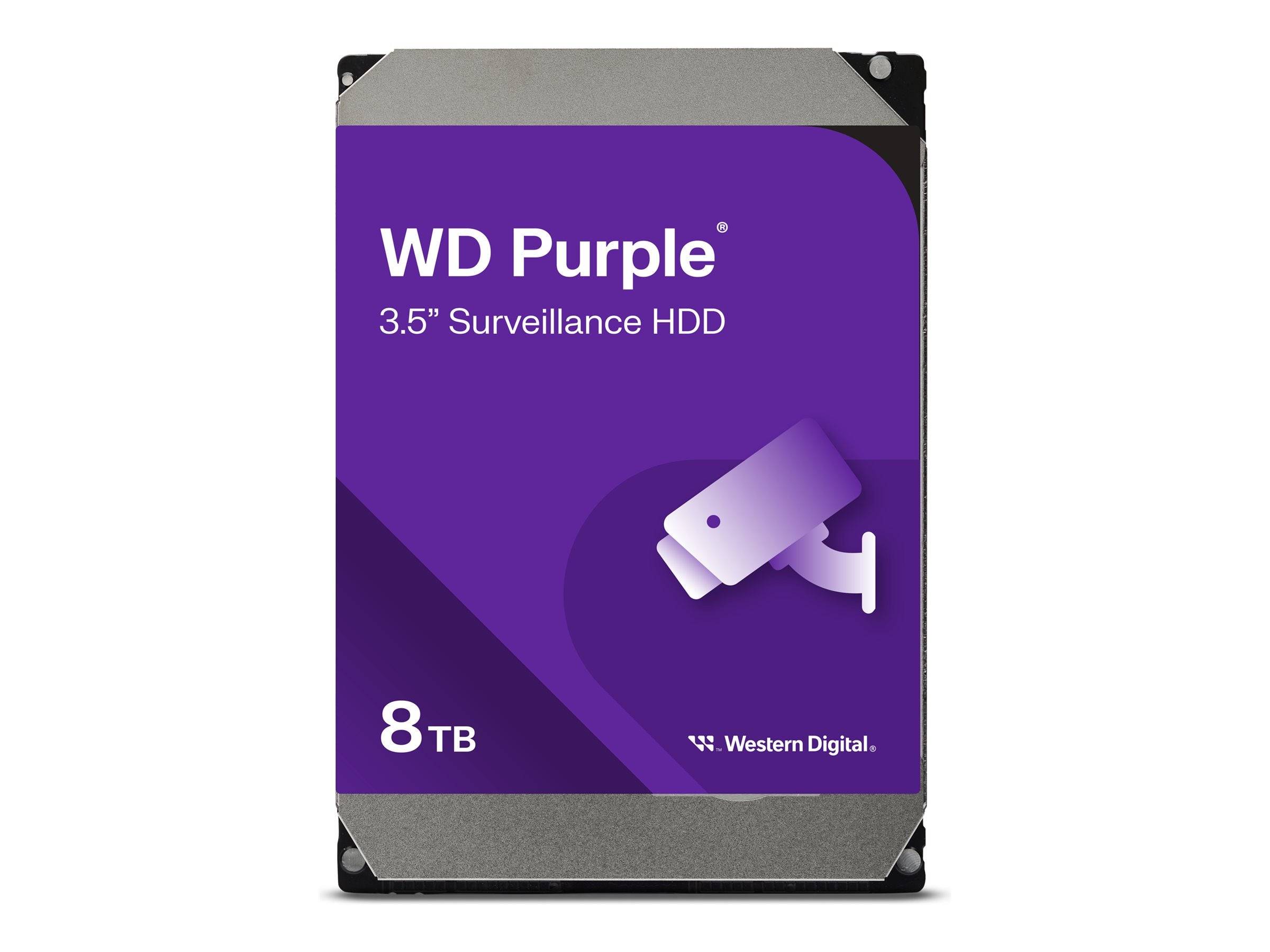 Western Digital WD85Purz Purple Surveillance HD, 8 TB, 3,5, SATA3, 7200 U / min, 256 MB
