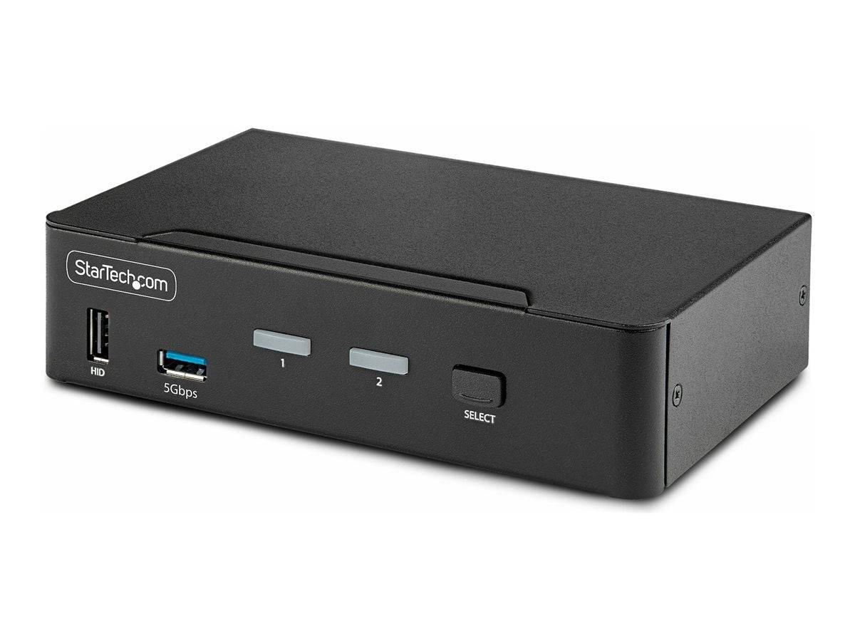 StarTech.com 2-Port DisplayPort KVM Switch, 8K 60Hz / 4K 144Hz, Single Display, DP 1.4, 2x USB 3.0 Ports, 4x USB 2.0 HID
