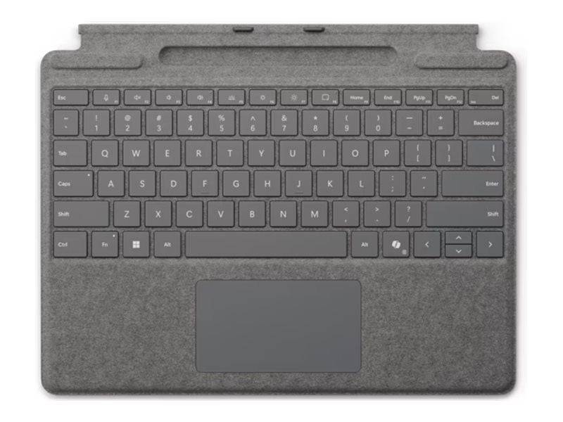 Microsoft Surface Pro Keyboard - Tastatur - mit Trackpad, Beschleunigungsmesser, Surface Slim Pen 2 Ablage- und