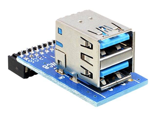 Delock USB 3.0 Pin Header Interner und externer USB-Adapter 19-polige 3.0-Stiftleiste W bis 9-polig Typ A W / 2.0 /