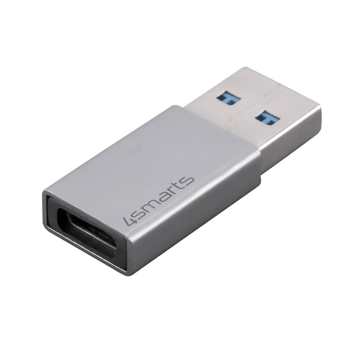 4smarts 540275, USB Typ-A, USB Typ-C, Männlich, Grau, Passiv, 5 Gbit/s