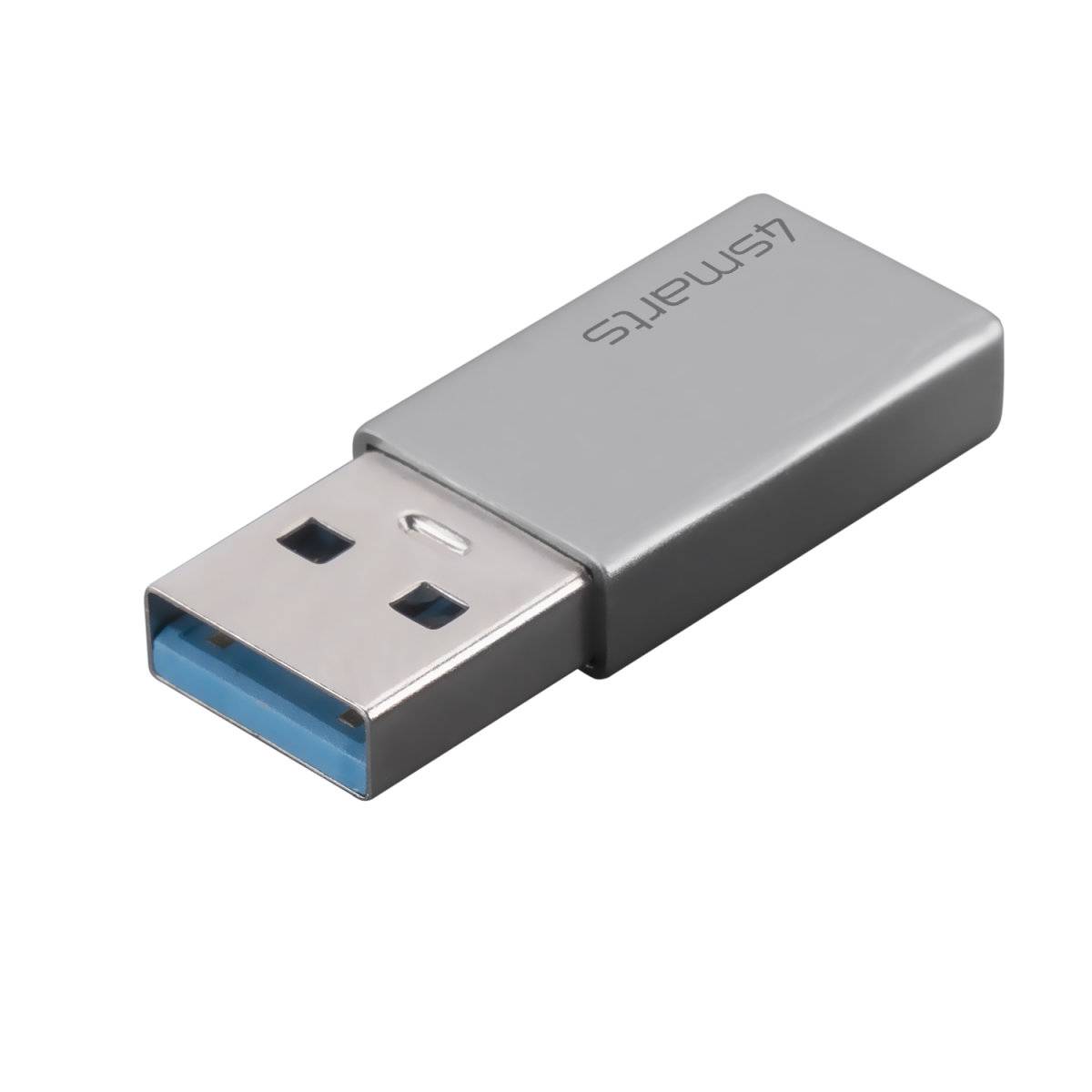 4smarts 540275, USB Typ-A, USB Typ-C, Männlich, Grau, Passiv, 5 Gbit/s
