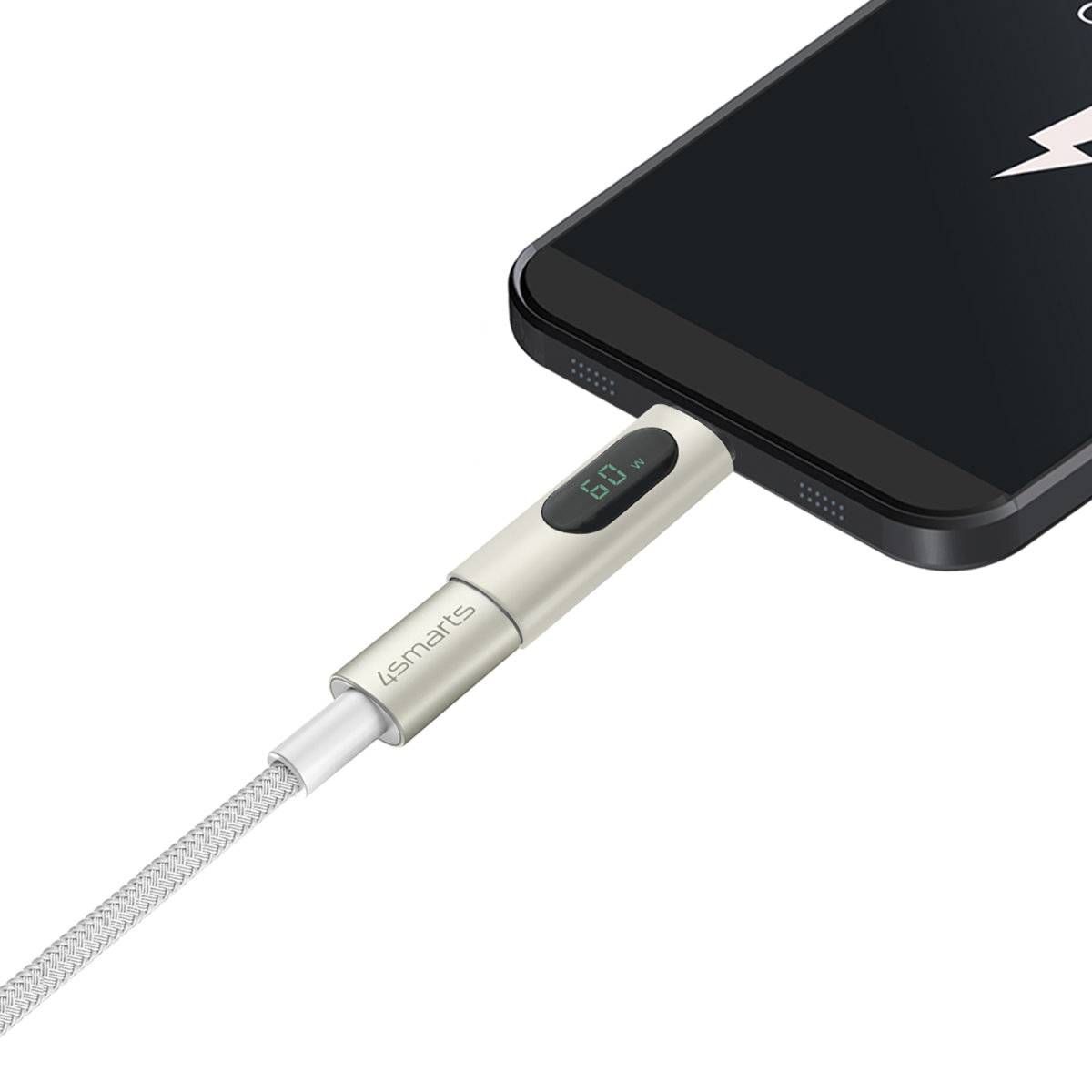 4smarts USB-C auf USB-C Kabel PremiumCord 100W 3m weiss, 3 m, USB C, USB C, USB 2.0, 480 Mbit/s, Weiß