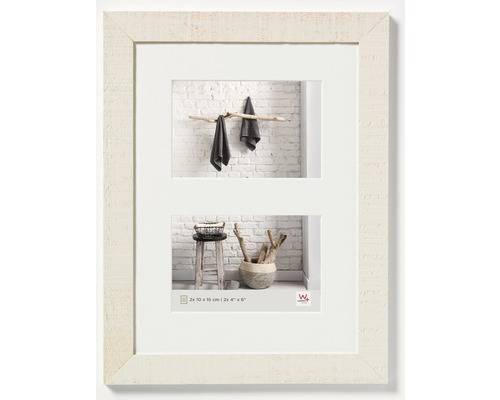 Bilderrahmen Collage Holz Home creme 2 Fotos 10x15 cm