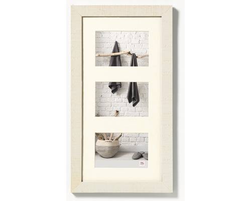 Bilderrahmen Collage Holz Home creme 3 Fotos 13x18 cm