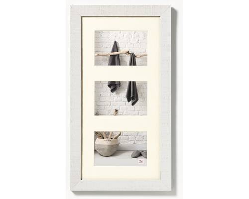 Bilderrahmen Collage Holz Home weiß 3 Fotos 13x18 cm