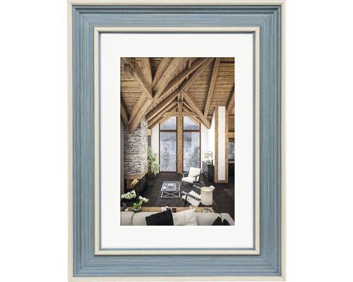 hama 00193062 Kunststoffrahmen "Rustic", Grau-Blau, 15 x 20 cm