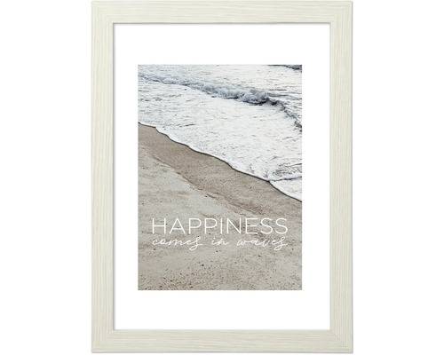 Waves, Glas, MDF-Platten, Braun, Einzelbilderrahmen, Wand, 20 x 28 cm, Rechtecki