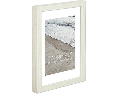 Waves, Glas, MDF-Platten, Braun, Einzelbilderrahmen, Wand, 20 x 28 cm, Rechtecki
