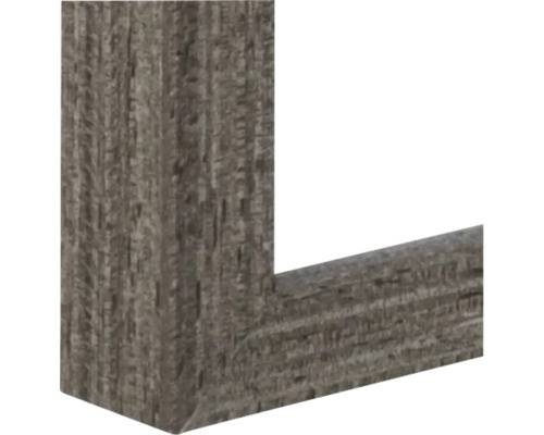 Waves, Glas, MDF-Platten, Graubraun, Einzelbilderrahmen, Wand, 20 x 28 cm, Recht